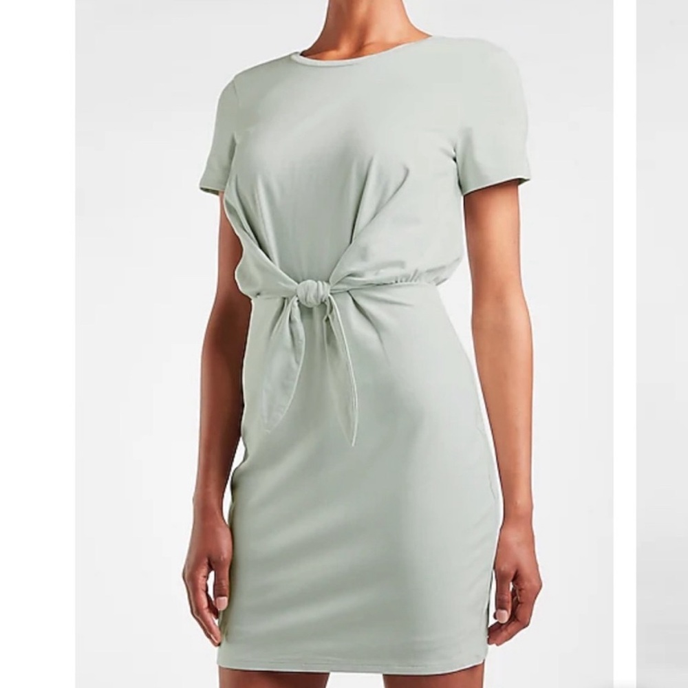 Express tie-front tshirt dress